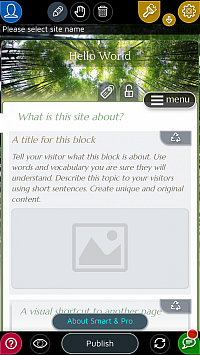 Plne funkčný nástroj na tvorbu webových stránok vo vašom telefóne