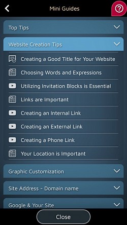 Ak máte otázku, vyberte červenú ikonu v ľavom dolnom rohu.