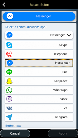 Vytvorte si špeciálne tlačidlá pre WhatsApp, Messenger, Line, Skype atď.